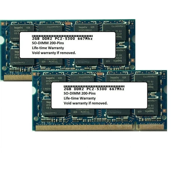 New 4GB 2X 2GB DDR2 SODIMM PC2-5300 667MHz LAPTOP NOTEBOOK MEMORY RAM Dell HP