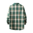 thumbnail image 4 of GaThRRgYP Mens Shirts Long Sleeve Button Down,Men's Checkered Shirt Slim Fitting Long Sleeved Matte Lapel Casual Cardigan Bottom Shirt Blouse, 4 of 8