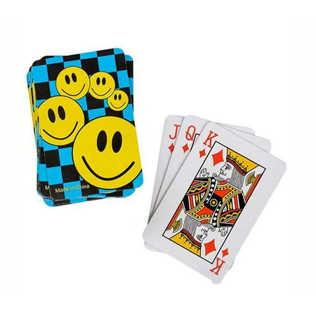 Sport Gaming Set Mini Smile Face Playing Cards 12 Decks