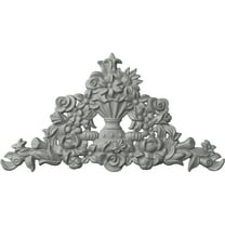 Ekena Millwork 18 1/2"W x 9 7/8"H x 3/4"P Swindon Flowers Center Onlay