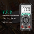 thumbnail image 3 of FUYI Multimètre Numérique 6000 Comte Intelligent Manuel Automatique Gamme Universel Compteur AC DC Résistance Capacité Fréquence VFC Vrai RMS Multifonction Ampèremètre FY76 Noir, 3 of 8