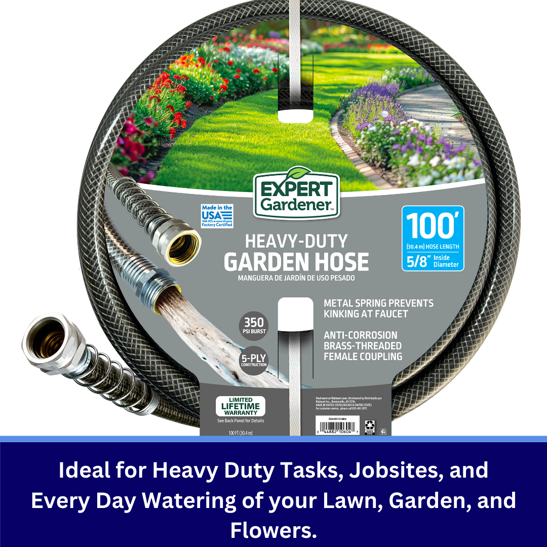 Expert Gardener 50 ft Heavy Duty Garden Hose, 5/8 in photo 4
