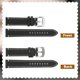 thumbnail image 5 of Correas de reloj de cuero Uxcell, correa de reloj de liberación rápida de 19 mm de ancho, banda de muñeca de reemplazo de cuero de vaca con hebilla plateada para hombres y mujeres, negra, 5 of 7