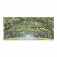 thumbnail image 1 of Forest Sports Towel, Tranquil Pathway Strong Spring Trees Serene Nature Trekking Theme, Soft Lightweight Absorbent Ultra Compact Microfiber for Beach Yoga Gym, Green and Brown, by Ambesonne, 1 of 2
