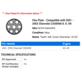 thumbnail image 2 of Flex Plate - Compatible with 2001 - 2002 Chevy C3500HD 8.1L V8, 2 of 2