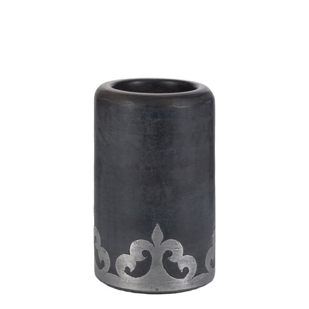 Gerson Gray-washed metal-inlay wine chiller