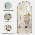 thumbnail image 5 of Arch Full Length Mirror 71"×32" Big Full Body Mirror for Bedroom Oversized Floor Mirror Large Standing Mirror Living Room Dressing Mirror Leaning Against Wall, Metal Frame, Black, 5 of 6