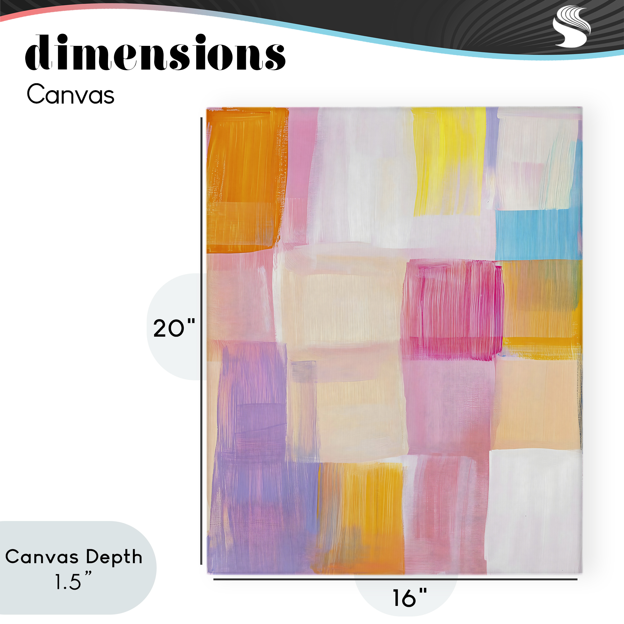 Stupell Industries Abstract Grid Brushstrokes Canvas Wall Art, design by The Prints Vibe