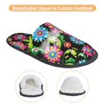 thumbnail image 3 of Fotbe Vector Mexican Otomi Style Bright Pantuflas Peludas para Mujer con Estampado, Zapatillas de Peluche, Zapatos de Invierno para Casa, Uso Interior y Exterior-Medium, 3 of 8