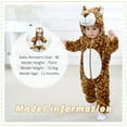 thumbnail image 7 of ATAIKU Baby Animal Leopard Onesie Flannel Hooded Romper for Infant Winter Playsuit Jumpsuit for Boys and Girls Toddler Overall Outfit, 7 of 7