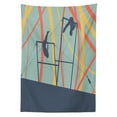 thumbnail image 3 of Ambesonne Gymnastics Tablecloth Rectangular Table Cover, Silhouette, 52"x70", Multicolor, 3 of 4
