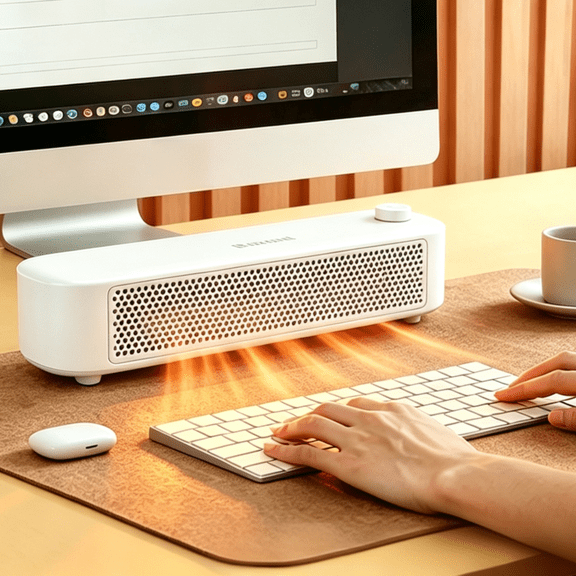 KABB Portable Electric Desktop Space Heater with Overheat and Tip-Over Protection
