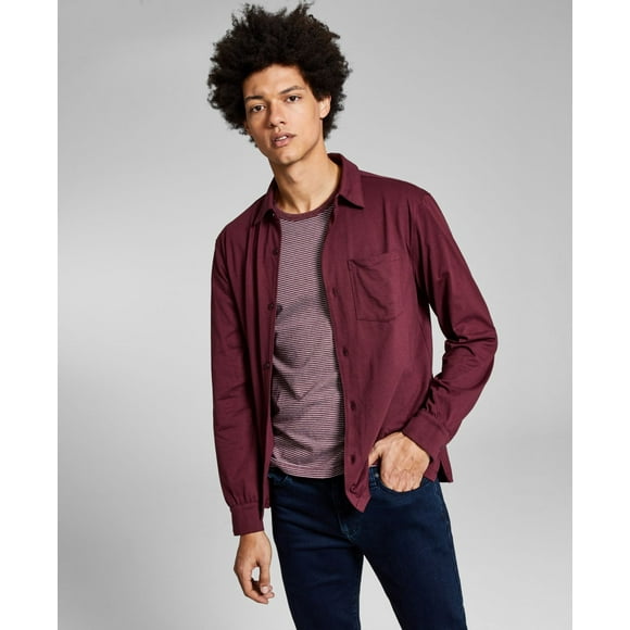 And Now This Men’s Regular-Fit Solid Knit Shirts, Red, Medium