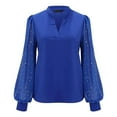 thumbnail image 5 of Womens Summer Tops, Tops for Women Trendy, Elegant V Neck Sheer Lace Sleeve Blouse Sparkly Women's Top with Mesh for Stylish Outfits, 5 of 5