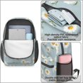 thumbnail image 4 of Daisy Pioneer Flower Blue Pattern 17" School Backpacks for Teens,Waterproof Oxford Fabric,S-Shape Padded Straps for School,Travel,Hiking,Camping, 4 of 6