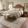 thumbnail image 2 of GENIMO 2'x7' Runner Rug, Machine Washable Non Slip Low Pile Hallway Runner Rug for Kitchen Laundry Room, Antique Persian, Dusty Blue, 2 of 5