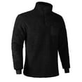 thumbnail image 3 of PENGXIANG Men‘s Winter Fleece Pullover Sweatshirt Jacket Button Collar Warm Sweater Coat, 3 of 6