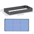 thumbnail image 3 of Outsunny Galvanized Planter Box, 8' x 4' x 1' Metal Garden Bed, 3 of 9