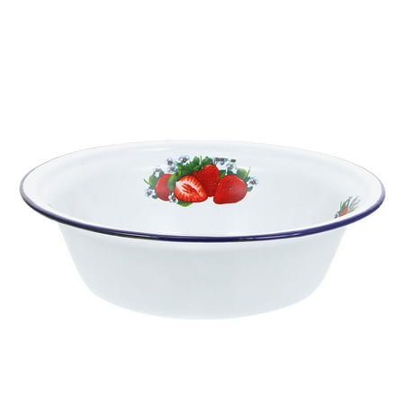 

Retro Style Enameled Bowl Kitchen Vintage Enamel Pot Household Soup Basin