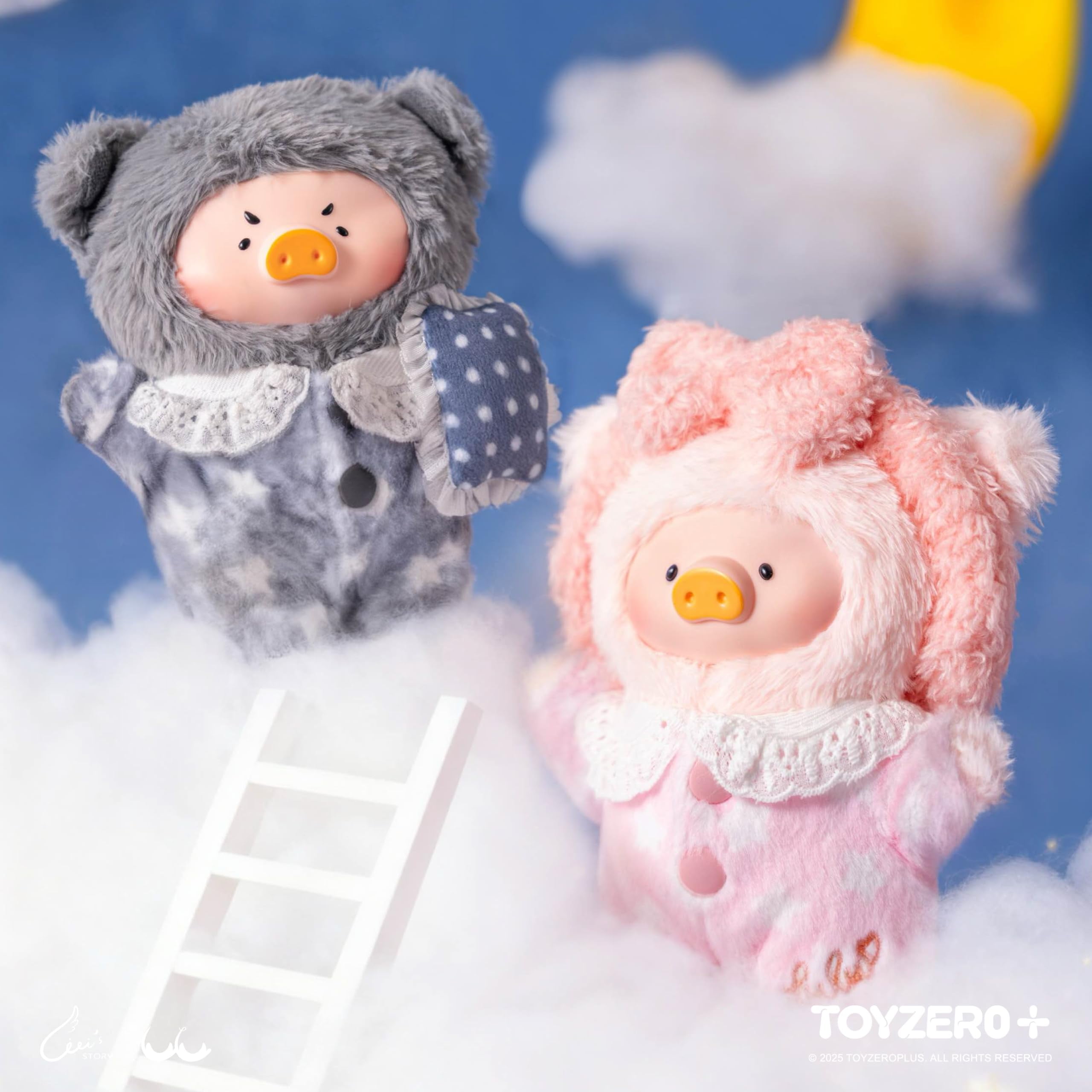 Lulu The Piggy Blind Box - LuLu's Dreaming Wonderland Series Plush Keychain Blind Boxes Figures Cute Stuffed Animals Kawai Mystery Box Toys Home Decorations Holiday Birthday Gifts, Single Box