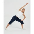 thumbnail image 5 of Stelle Women's Capri Pants Loose Yoga Loose Yoga Cotton Sweatpants with Pockets,Wide Leg Drawstring Pajama Pants Casual Workout Lounge Pants 20",XS-XXL Navy, 5 of 6
