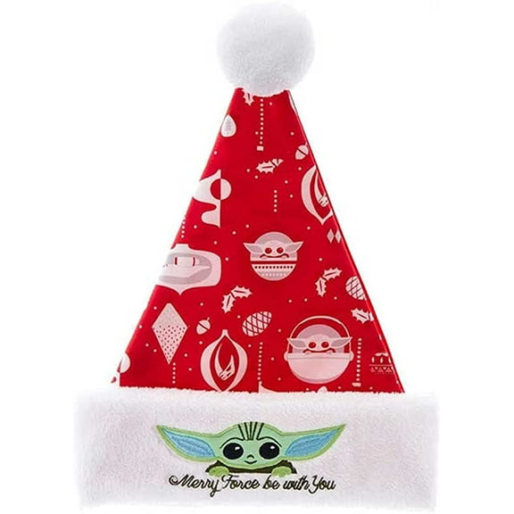 Star Wars Mandalorian The Child Santa Hat Red