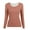 Orange, variant on Autumn Winter Warm Thermal Underwear Top Plus Size Lined Compression Base Layer for Men Women Cold Weather