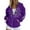 Purple-2, variant on Women's Full Zip Up Hoodie Long Sleeve Hooded Sweatshirts Pockets Jacket Coat for Women