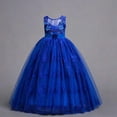 thumbnail image 7 of ATOGUTA Homecoming Dresses for Teens Blue Sleeveless Tulle Long Formal Wedding Pageant Party Fancy Princess Ball Gown Dresses 5T-15, 7 of 7