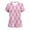 Pink#01, variant on Breast Cancer Scrubs for Women, Short Sleeve V Neck Pink Ribbon Pockets Scrub Tops Breast Cancer Awareness Breast Cancer Gifts for Woman