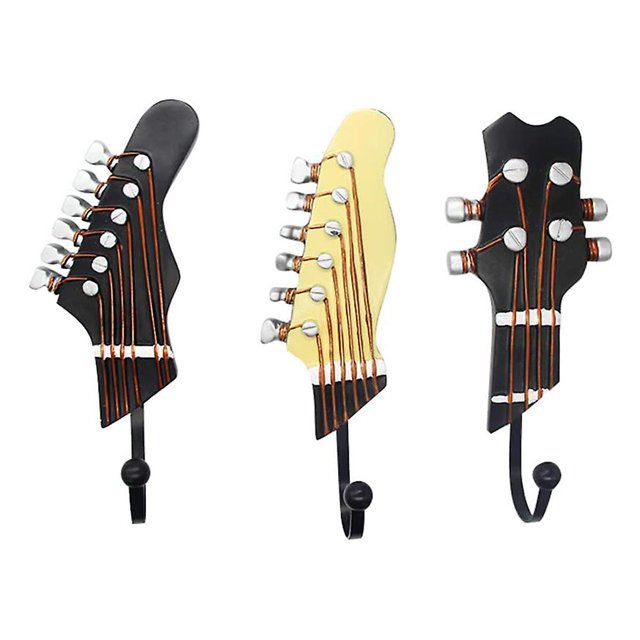 Ganchos decorativos en forma de guitarra vintage para colgar ropa abrigos Afortunado Sencillez