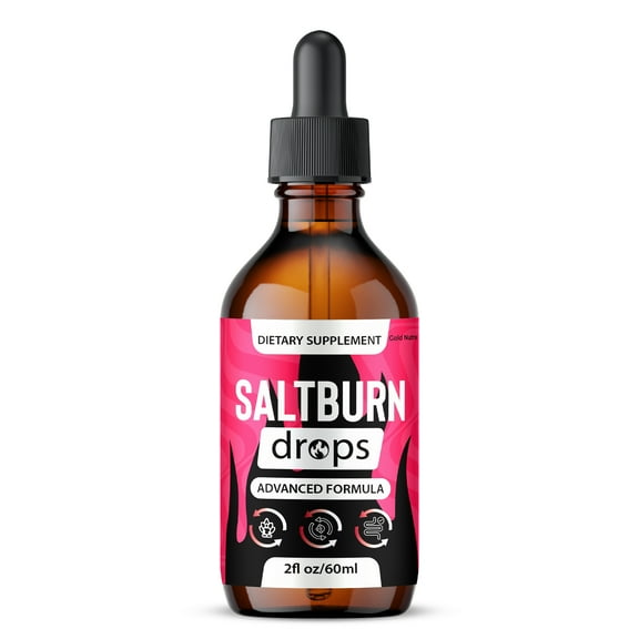 SaltBurn Drops Liquid Supplement, Salt Burn Supplement, All Natural Formula, Overall Wellness & Energy 60 mL (1 Pack)