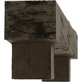 thumbnail image 4 of Ekena Millwork 4"H x 6"D x 60"W Hand Hewn Faux Wood Fireplace Mantel Kit w/ Alamo Corbels, Natural Honey Dew, 4 of 10