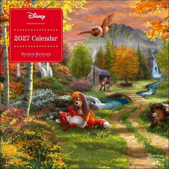 Disney Dreams Collection by Thomas Kinkade Studios 2027 Mini Wall Calendar, (Paperback)
