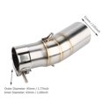 thumbnail image 2 of Accesorio de motocicleta de acero inoxidable tubo de escape medio para Kawasaki NINJIA 400 18-19 Khall QC15423, 2 of 6