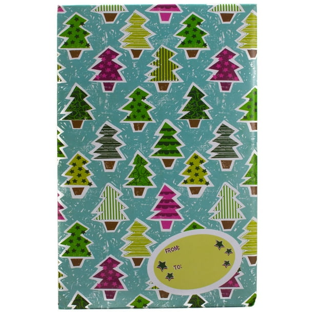 JAM Holiday Bubble Mailers, 10.5x16, 6/Pack, Colorful Christmas Tree