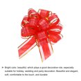 thumbnail image 4 of Uxcell 5pcs Lazos grandes para envolver regalos, lazos de organza para cestas de boda, regalos, rojo 17 cm, 4 of 6
