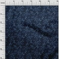 thumbnail image 3 of oneOone Polyester Spandex Blue Fabric Floral Sewing Fabric By The Yard Printed Diy Clothing Sewing Supplies 56 Inch Wide, 3 of 5