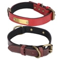 thumbnail image 1 of Pet Dog Collar,Engravable Comfortable Artificial Cattlehide Pet Collar Pet Engravable Collar Effortless Installation, 1 of 14
