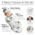 thumbnail image 2 of Sweet Jojo Designs Construction Truck Green Blue and White Baby Cocoon and Beanie Hat Sleep Sack 2 Piece Set, 2 of 6