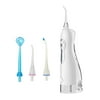 Water Flosser Cordless Oral Irrigator IPX7 Waterproof Cordless Cleaner 3 Modes USB Rechargeable Flosser with 220mL Water Tank 4 Replaceable Jet Tips for Home Travel