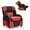 Red, variant on Costway Kids Youth Gaming Sofa Recliner w/ Headrest & Footrest PU Leather Pink