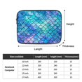 thumbnail image 4 of Laptop Case Protect Sleeve Bag Shockproof Protective Notebook Computer Cover 10 inch, Mermaid Scales Fish Scale Blue, 4 of 7