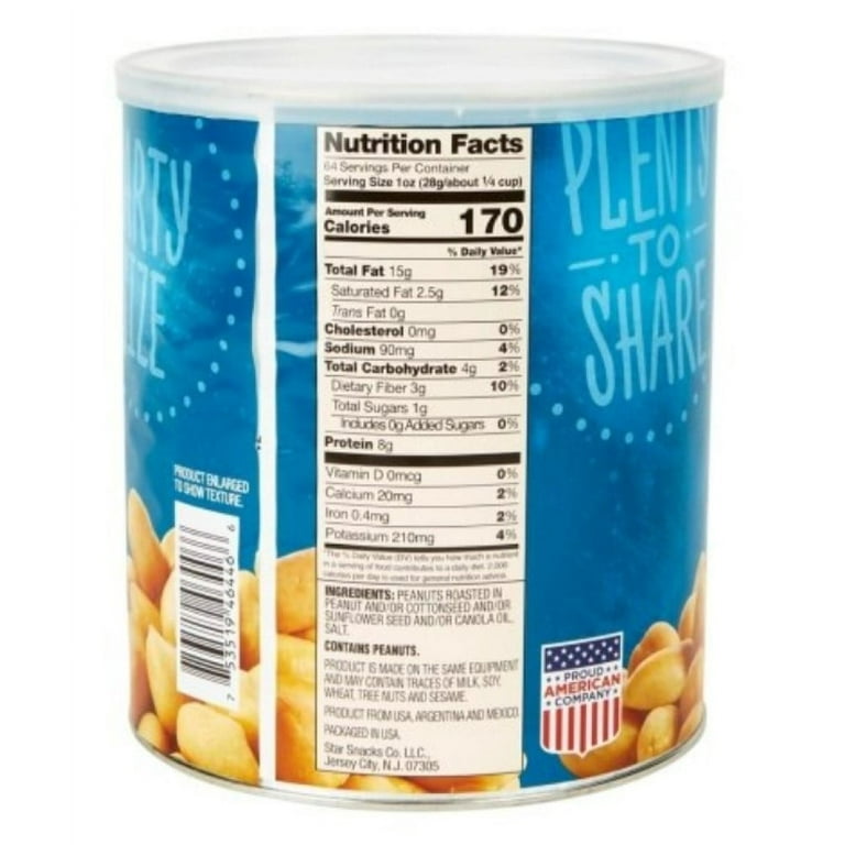 Imperial Nuts 46446 Roasted and Salted Party Peanuts 64 oz
