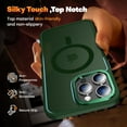 thumbnail image 6 of for iPhone 14 Pro Max Case Magnetic Compatible with MagSafe Slim Translucent Matte Phone Case Cover 6.7 inch, Alpine Green, 6 of 14
