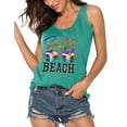 thumbnail image 4 of LAZYCHILD Womens Beach Tank Top Summer Vacation Shirt Funny Glasses Vest Salty Beach Sleeveless, 4 of 7