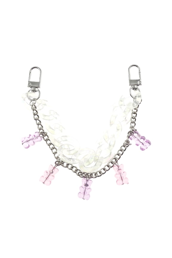 Girls Gummy Bear Bag Charm Keychain, Multi