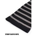 thumbnail image 6 of Spencer Plus Size Thigh High Socks for Womens Soft Extra Long Over the Knee Stockings Leg Warmer Boot Socks for Ladies, Black Striped, 6 of 9