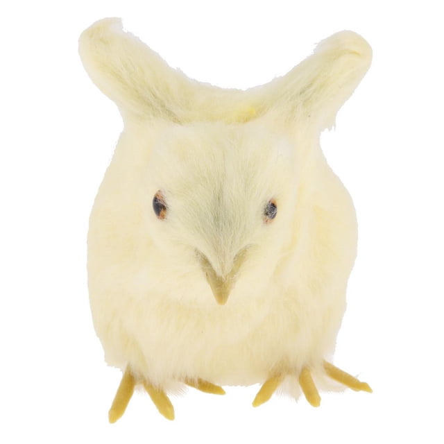 Mini figura de pollo de peluche, amarilla, juguete educativo para niños, jardín y Los 6x6x9cm