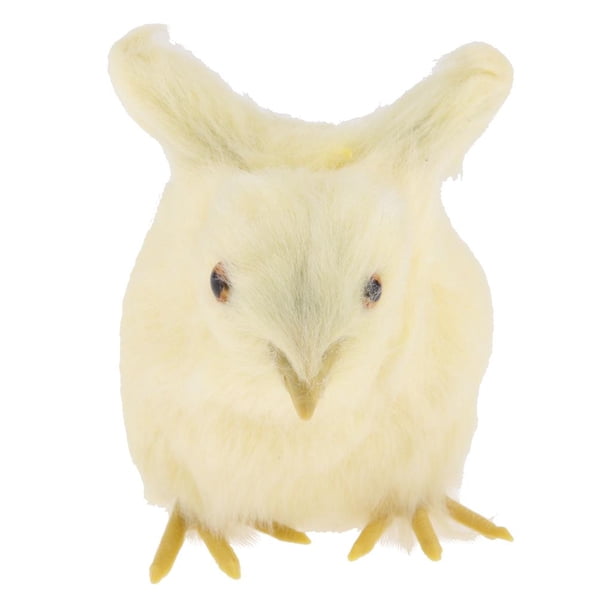 Mini figura de pollo de peluche, amarilla, juguete educativo para niños, jardín y Los 6x6x9cm